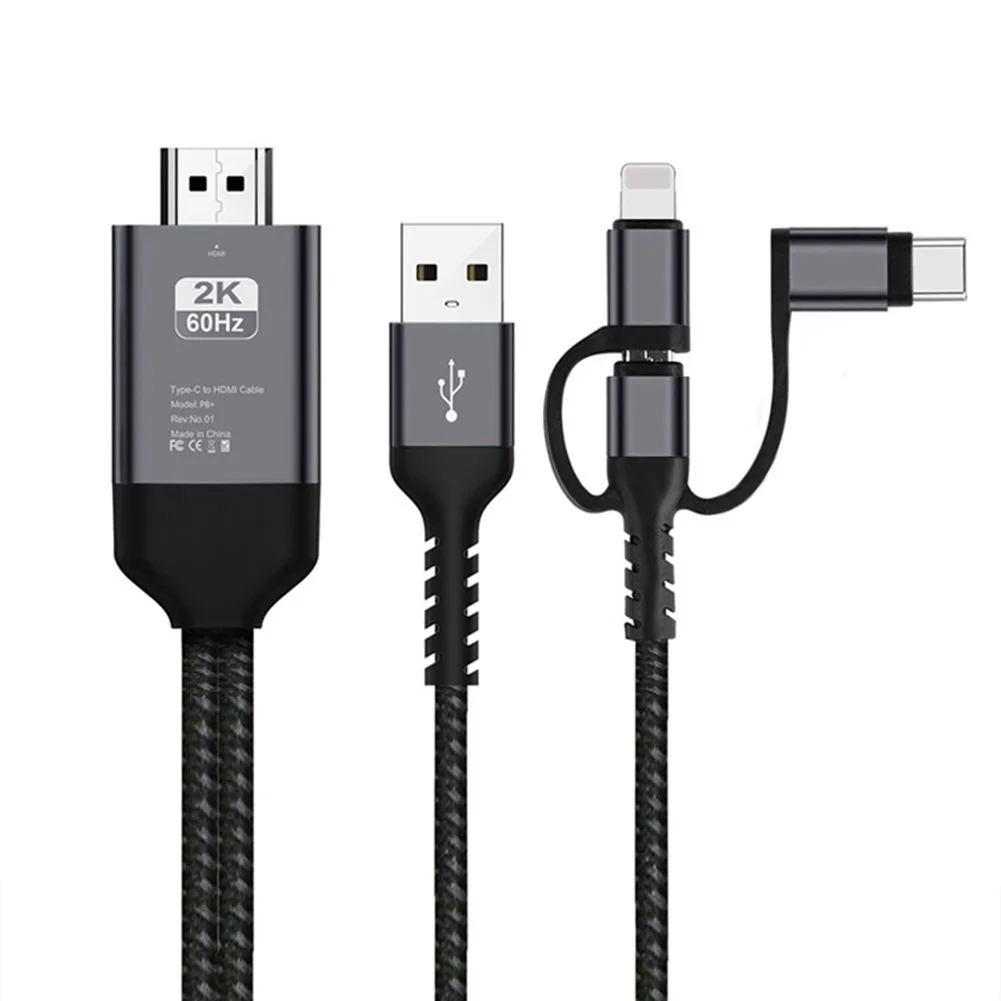 1080 футов P Full HD 3-в-1 Hdmi-совместимый кабель Lightning Type-C к MHL адаптер Micro USB телефон ТВ