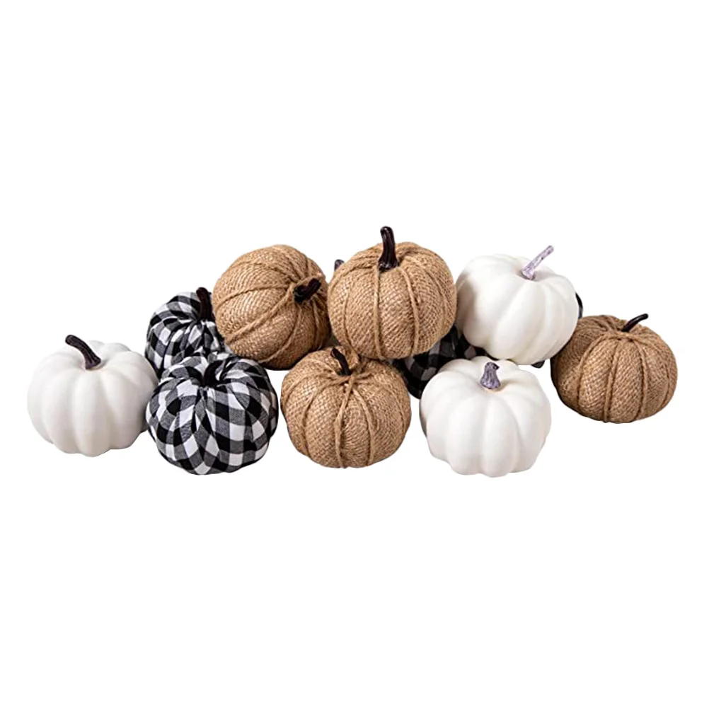 

Pumpkin Pumpkins Fake Thanksgiving Artificial Decor Assorted Fall Decorations Decoration Lifelike Harvestornament Table