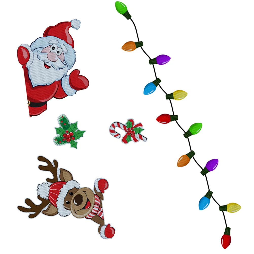 

Magnets Christmas Reflective Car Light Bulb Magnet Refrigerator Fridgedecorations Cars Magnetic Santa Kitchen Supplies