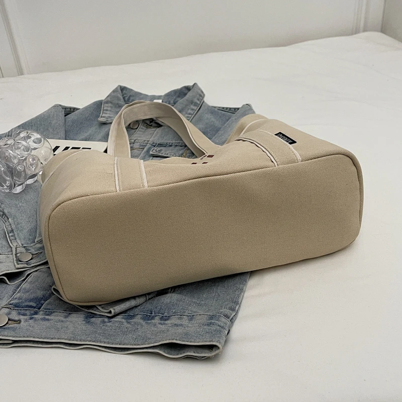 MUDUO 2024 студенческая холщовая сумка женская через плечо с несколькими карманами