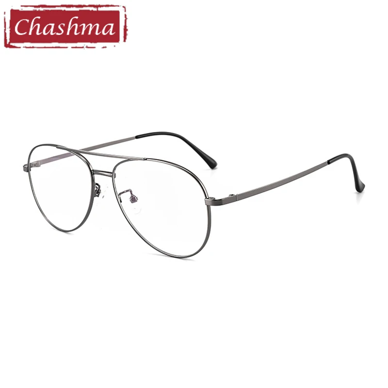 Classic Eyeglasses Prescription Glasses Anti Blue Ray Fashion Big Circle Frame Myopia Minus Dark Lens Titanium Men