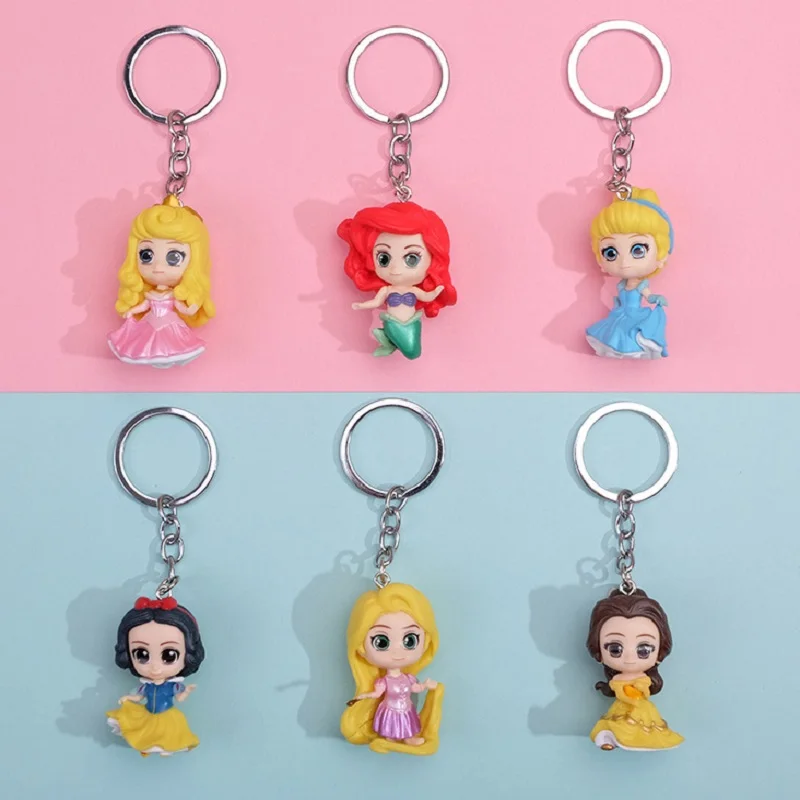 Брелок для ключей аниме фигурка Принцессы Диснея Белоснежка Ариэль Золушка