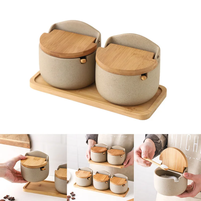 

Кухня с шейкером, крышка для сахара, коробка для приправ, деревянная ложка, чашка, принадлежности для еды и быстрая керамическая бутылка для приправ