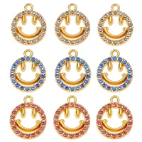 10pcs 1316mm smiley hollow pendants necklace cute kids gift womens bracelet charms for jewelry making diy earrings accessories