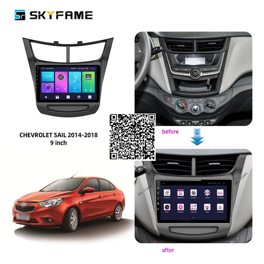 

Автомобильные аксессуары SKYFAME, радио, стерео для Chevrolet Sail 2014, 2015, 2016, 2017, 2018, Android, мультимедийная система, GPS-навигатор, плеер