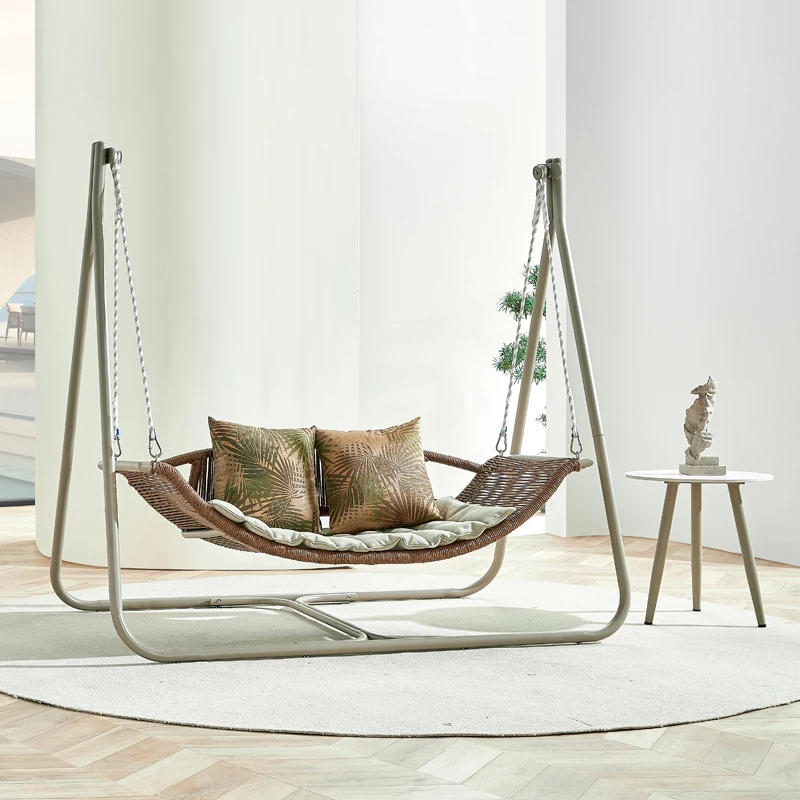 

Customized outdoor swing courtyard swing outdoor double hammock indoor courtyard net red garden villa swing chair hanging chair