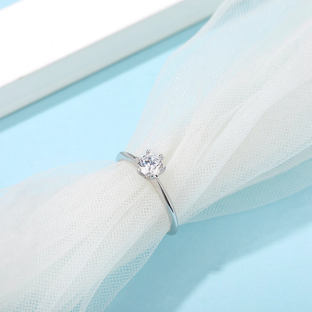 Женское кольцо с бриллиантами 925 карат из серебра пробы | Украшения и аксессуары