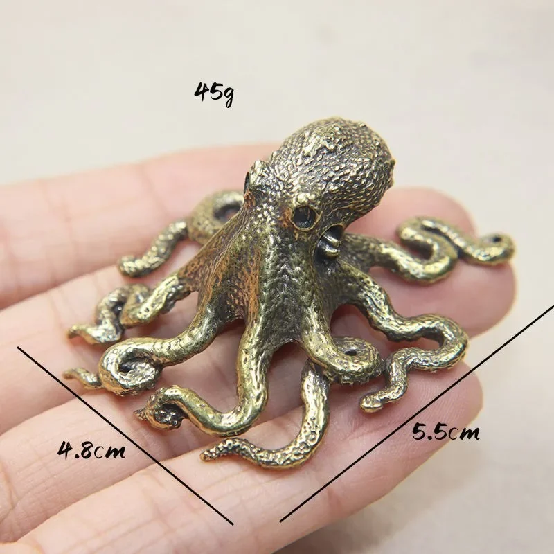 Латунные искусственные фигурки креативный морской организм маленький чай