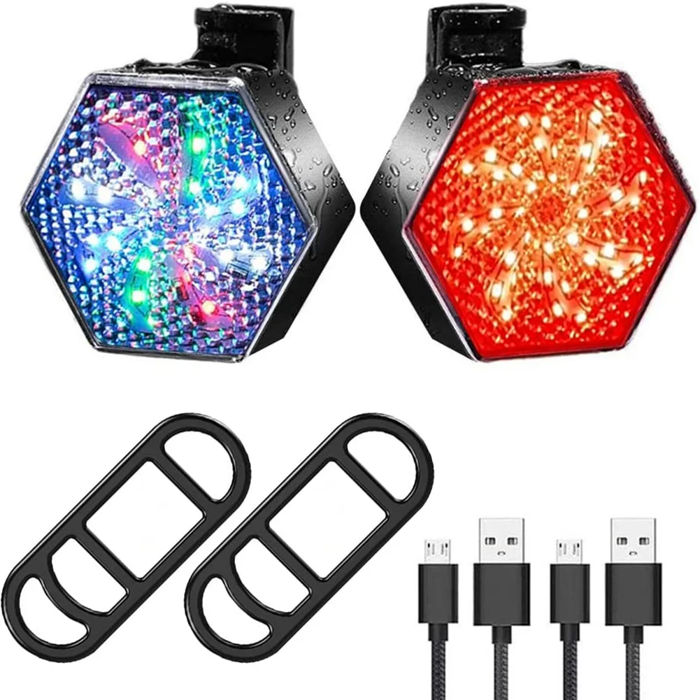 

2 Pcs Bike Light Set, Super Bright Lightweight Bicycle Light, Waterproof Bike Lights Front and Back, Bike Headlight