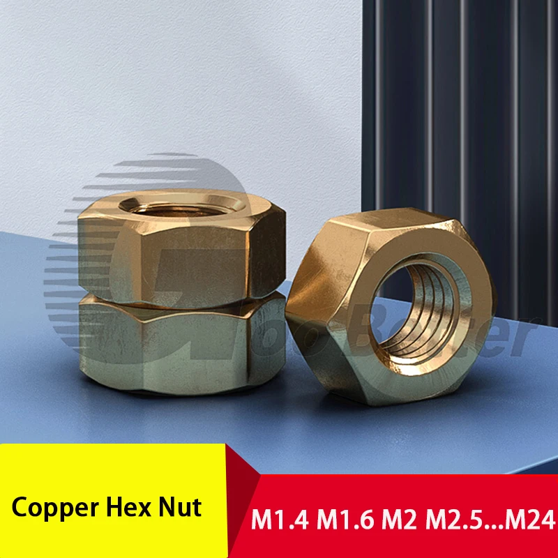 

Brass Copper Hex Nut Hexagon Locking Nut M1.4 M1.6 M2 M2.5 M3 M4 M5 M6 M8 M10 M12 M14 M16 M18 M20 M22 M24