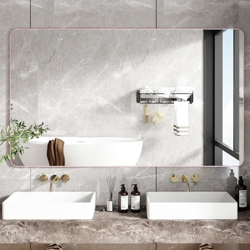 Зеркало в скандинавском стиле для душа с зеркальным покрытием и противотуманным