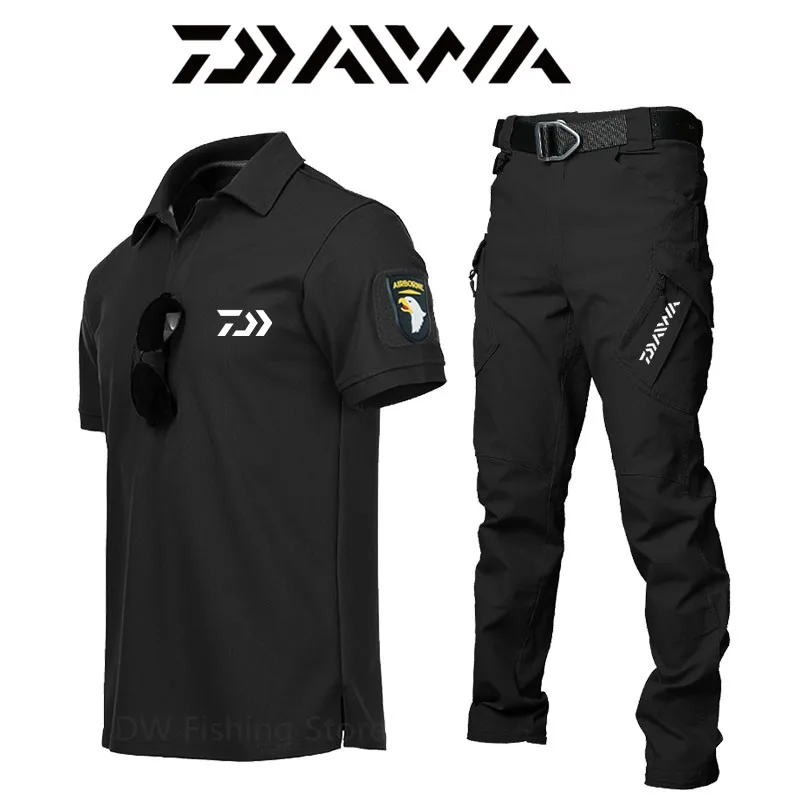 

Весенне-летняя одежда Daiwa для спорта на открытом воздухе, рубашки с коротким рукавом, одежда для рыбалки, наборы рыболовных костюмов, брюки, ...