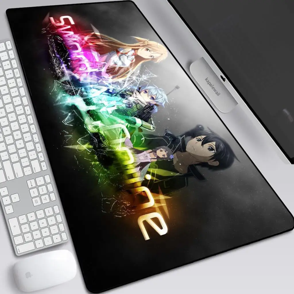 

Large Sword Art Online XXL Gaming Large Mouse Pad Gamer Led Computer Anime Mousepad Accessiores Carpet For Keyboard Desk Mat