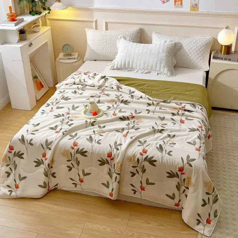 

Летнее одеяло из дышащего двухслойного хлопка