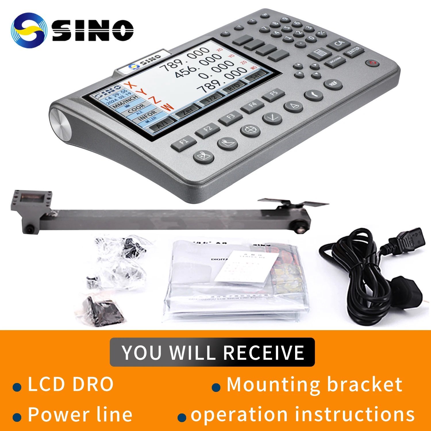 Фото 4-осевой ЖК-дисплей DRO, цифровой дисплей с 2/3/4 шт., 5 мкм, линейные кодеры со стеклянной шкалой для токарного станка, фрезерования, шлифовальной обработки №5