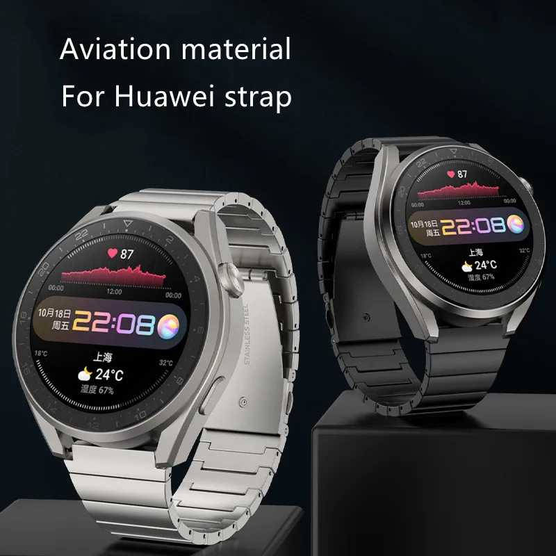 

Titanium Alloy 22mm Strap Huawei Watch 3 / GT 2 Pro / GT 2 46mm / GT 2e Aviation Material Watchband Smart Wrist Strap Bracelet