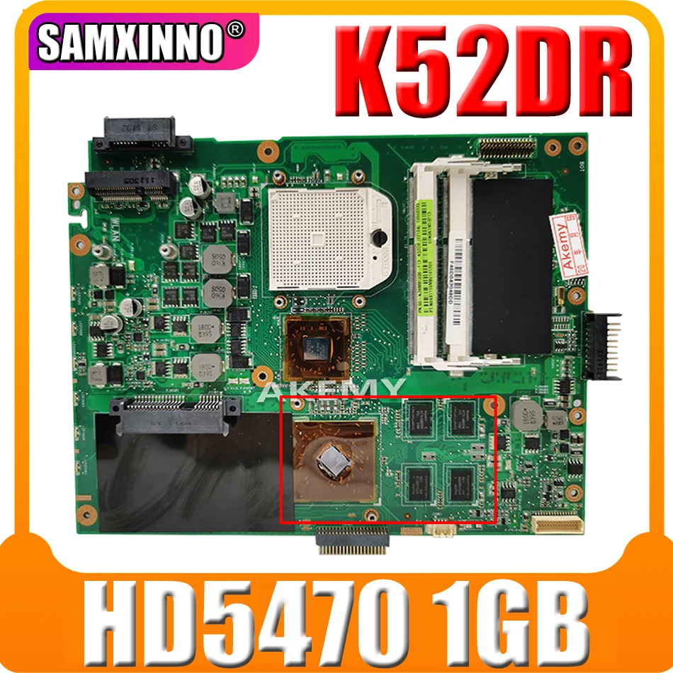 

K52DR материнская плата для ноутбука AMD 1GB или AMD 512M GPU для ASUS K52DR A52DE K52DE A52DR K52D K52 оригинал