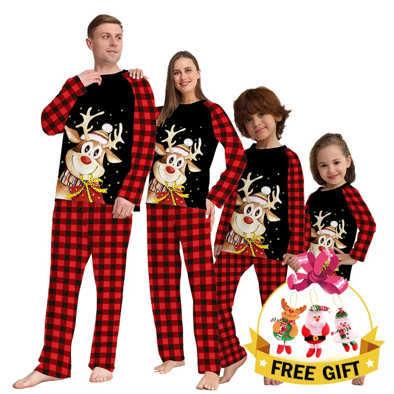 

Plus Size Christmas Pajamas Family Matching Sets Christmas Xmas Pjs For Family Women Adult Men 4xl Homewear Matching Outfits