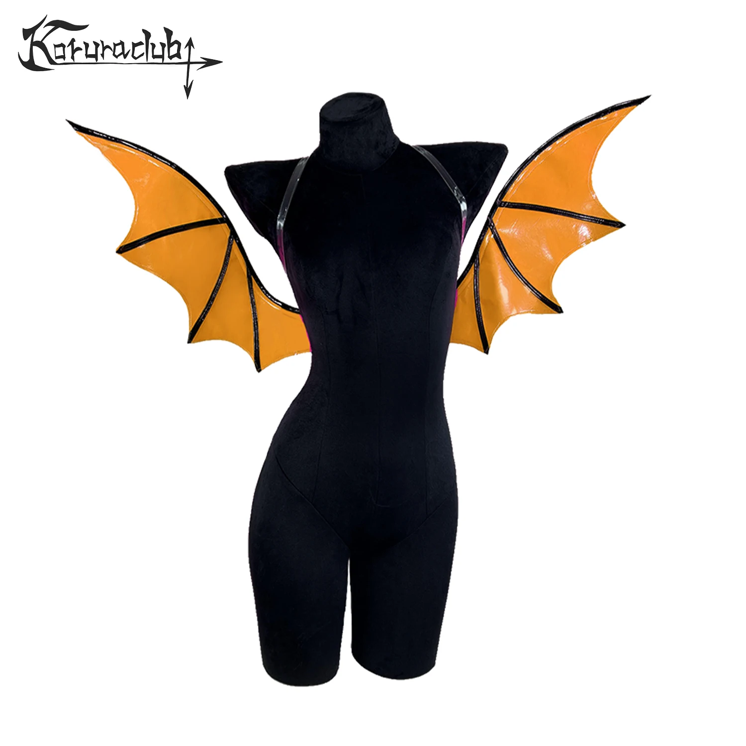 KORURACLUB HALLOWEEN VAMPIRES BAT WINGS Косплей Костюмы DEVIL WING PU LEATHER