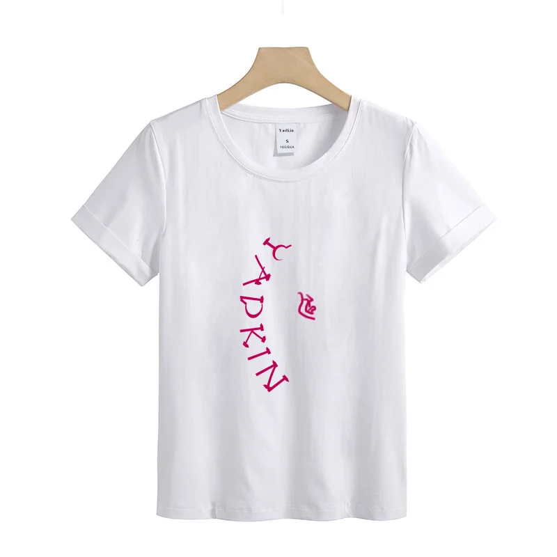 

Футболка женская хлопковая с коротким рукавом, Классическая Повседневная дышащая рубашка премиум-класса, на лето