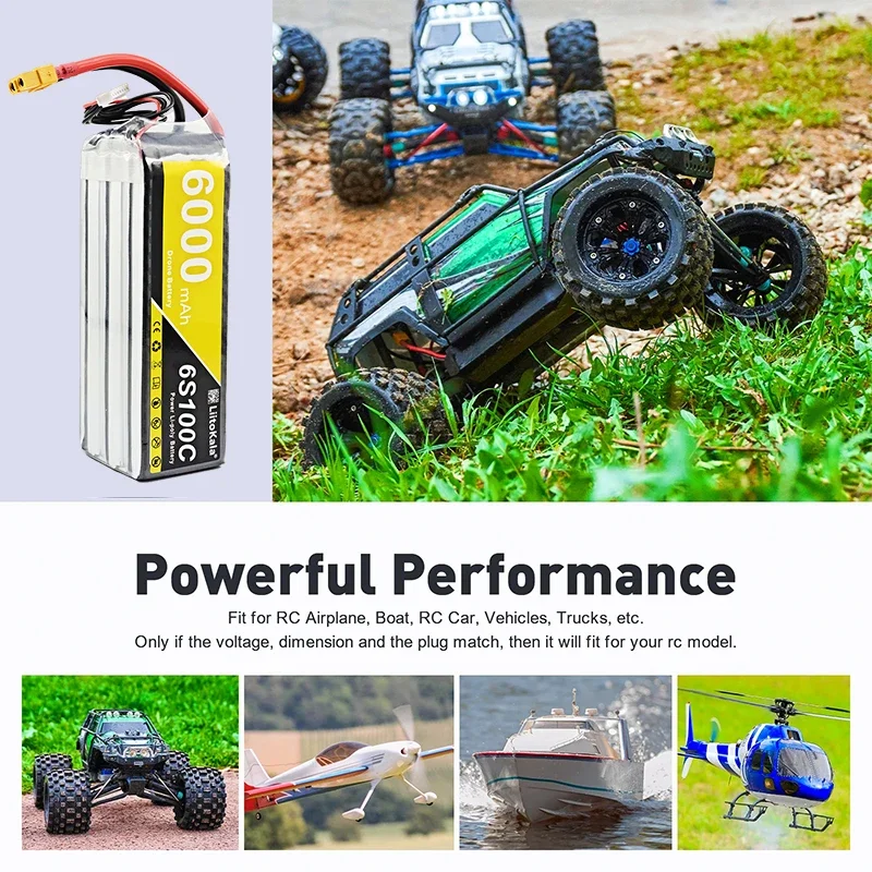 1-2 шт. LiitoKala 6S Lipo 22 2 в 6000 мАч FPV батарея для дрона 100C XT60 мягкий чехол