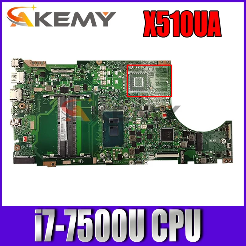

X510UQ Laptop motherboard for ASUS X510UA X510UAR X510UR X510UNR X510U S5100UR S5100U original mainboard i7-7500U GM