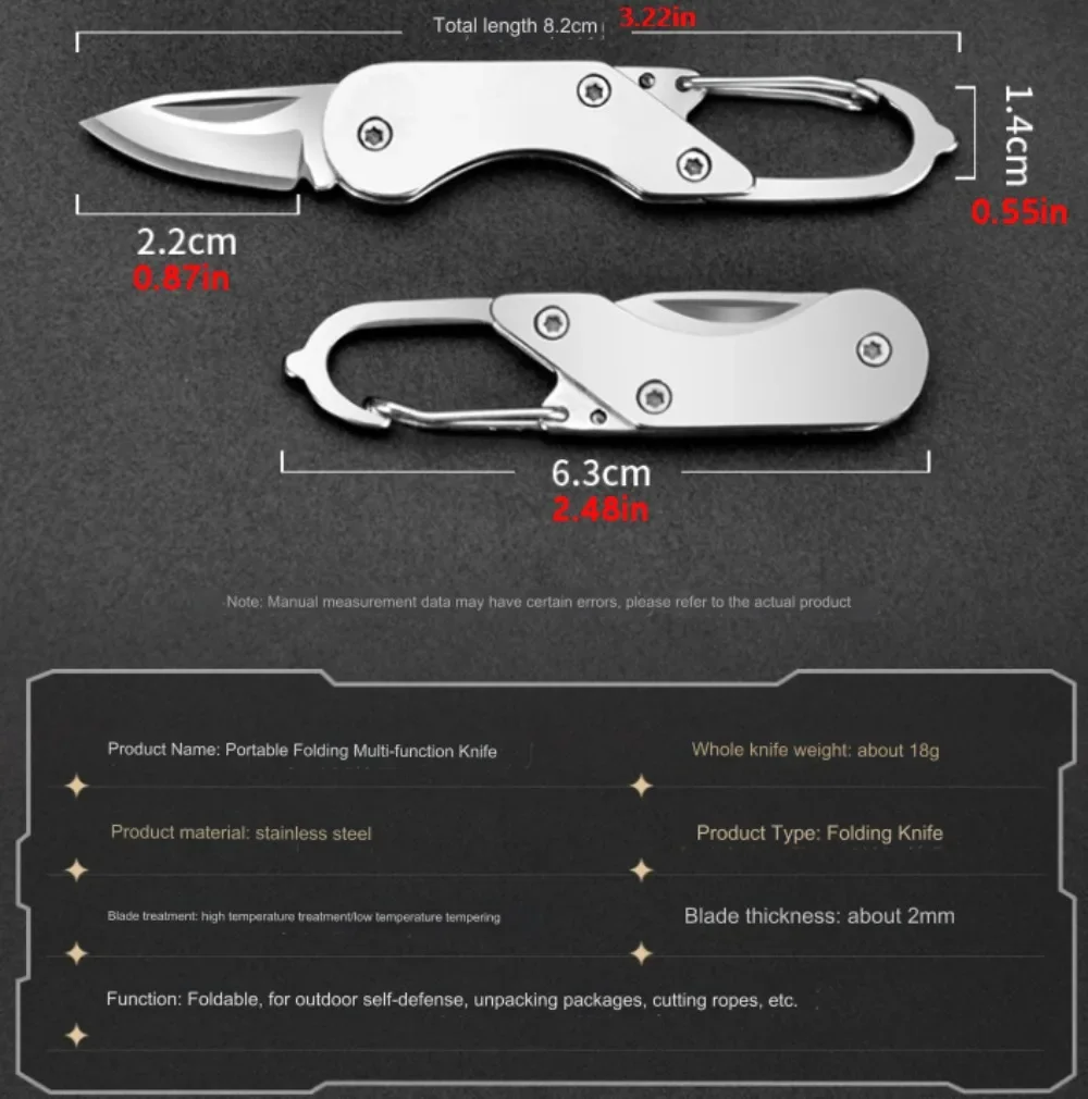 Мини-складной нож из нержавеющей стали портативный карманный брелок для