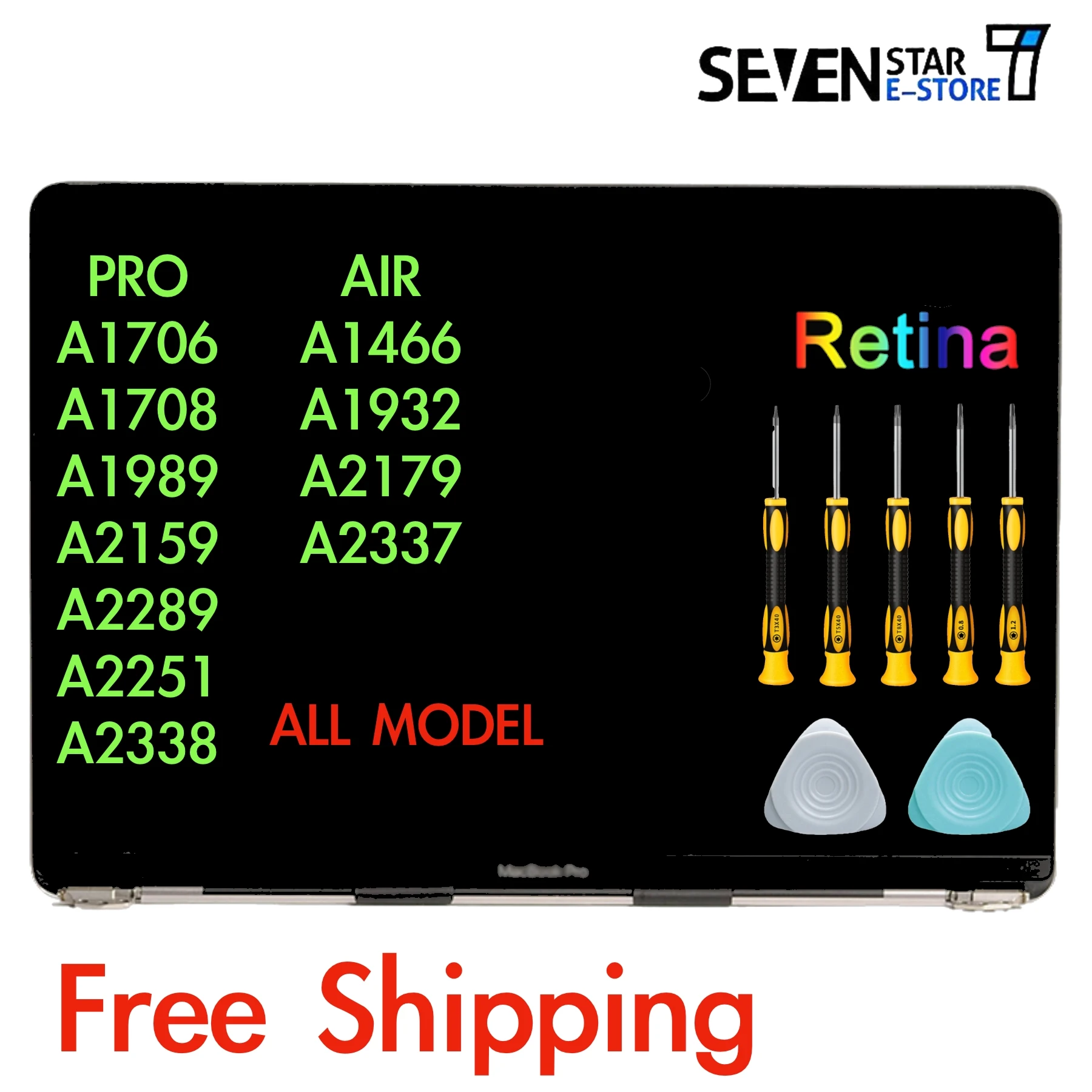

Новый ЖК-экран для ноутбука Macbook Retina 13 дюймов, A1706, A1708, A1989, A2159, A2289, A2251, A1932, A2179, A2337, A2338, A1466