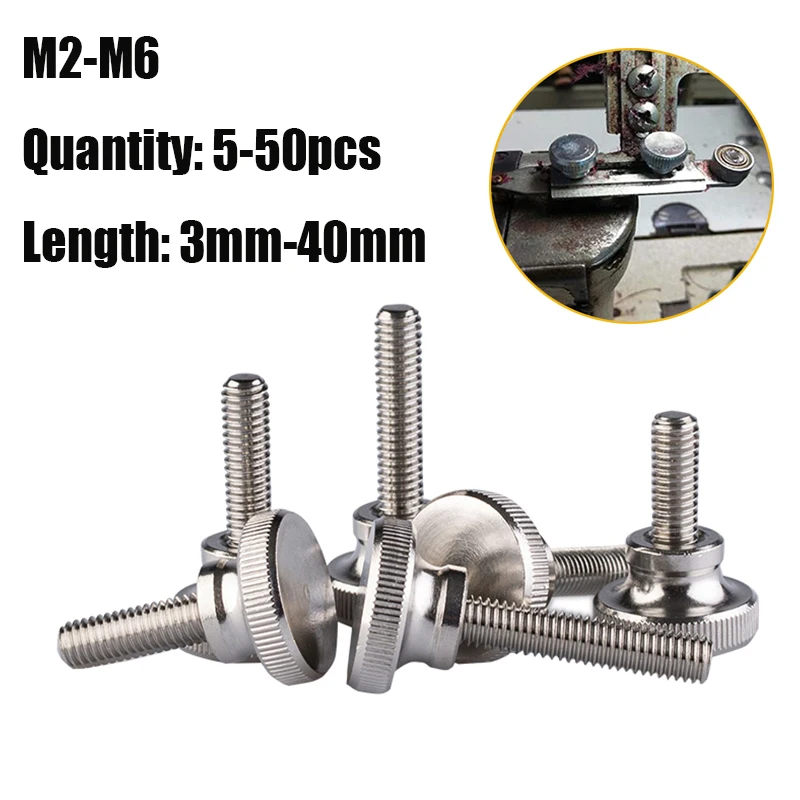 

M2 M3 M4 M5 M6 M8 M10 stainlessy steel Knurl High Step Head Hand Tighten Thumb Screw Curtain Wall Glass Lock Thumbscrew Adjust