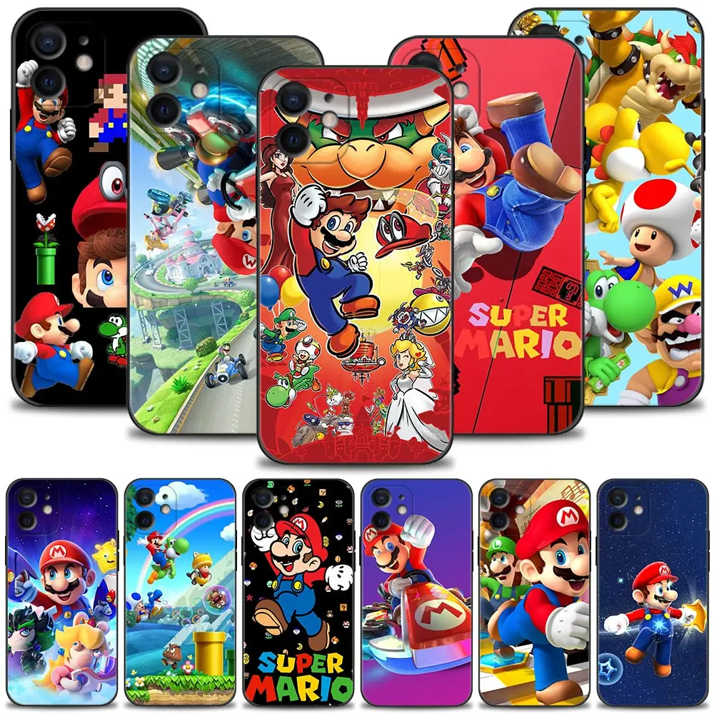 Чехол для телефона Apple iPhone 11 13 12 Pro Max Mini 11ProMax 12ProMax 13ProMax X XS XR 6 6S 7 8 Plus 5S SE(2020) Coque Mario bros |