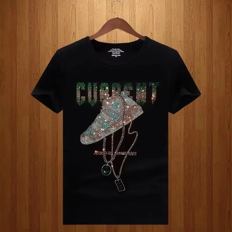 Модная Мужская Тяжелая футболка с коротким рукавом Высококачественная легкая