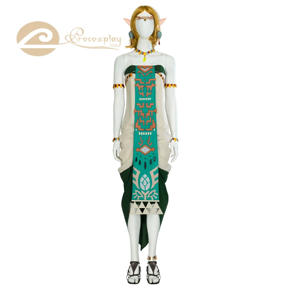Игра принцесса Зельда косплей костюм обувь парик уши полный комплект аниме Хэллоуин Oufits C08177
