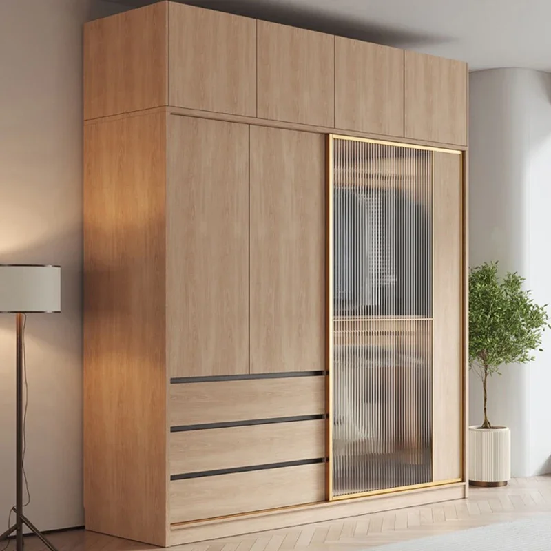 Роскошные современные шкафы деревянная вешалка для одежды подвесные хранения