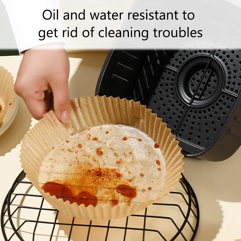 30/50/100PCS Disposable Air Fryer Parchment Paper Baking Oil-proof Liner Non-Stick Mat for Roasting Microwave 16/20cm |