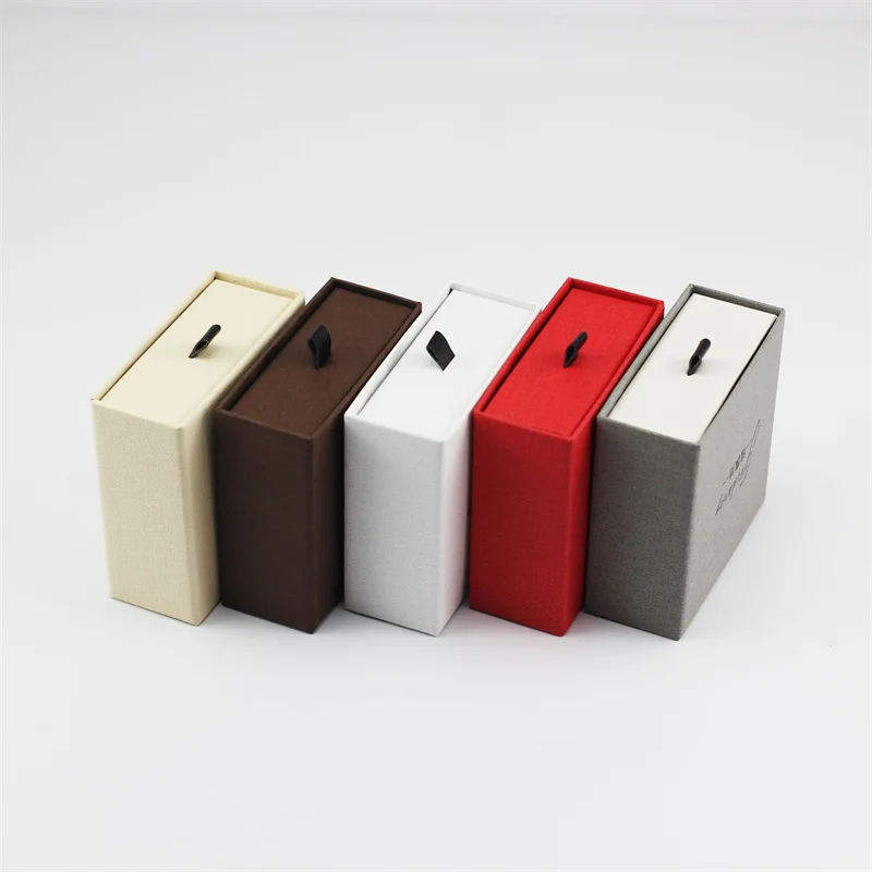

Wholesale 500pcs/lot Jewelry Gift Boxes Personalized Logo Cardboard Paper Drawer Slider Box For Ring Earring Necklace