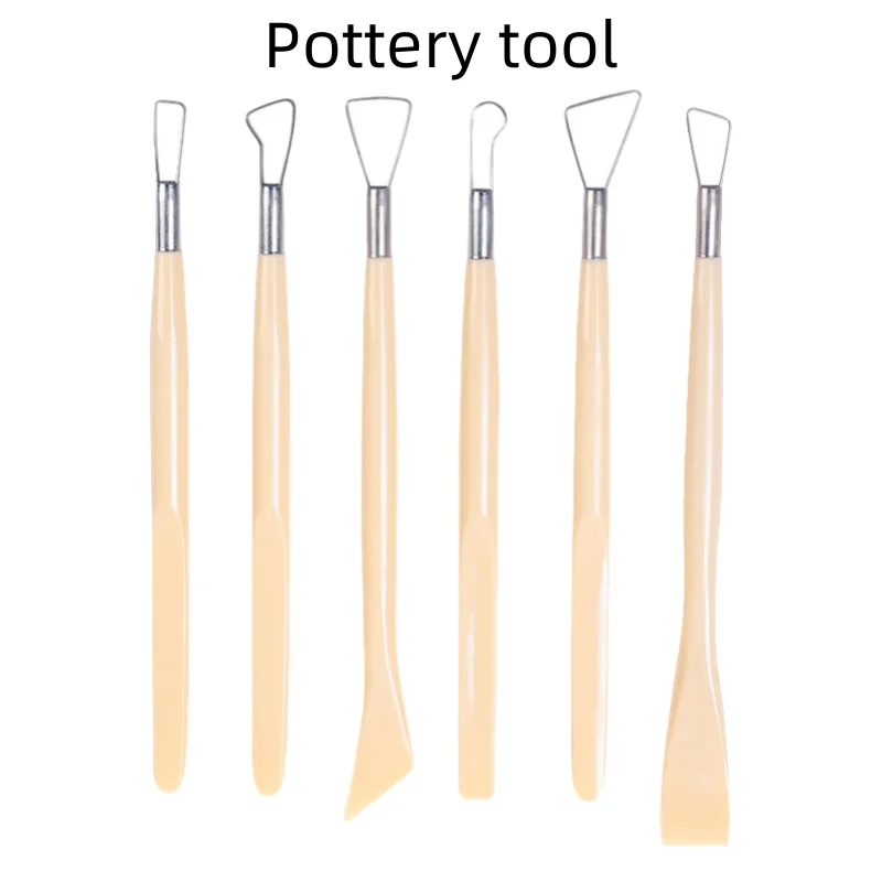Набор из 6 пластиковых скульптурных инструментов с двумя головками гончарной