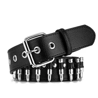 new fashion ladies leather punk belt hollow rivet luxury brand belt personality rock wild adjustable young trend belt