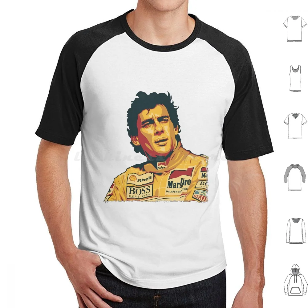 Ayrton Senna T Shirt 6xl Cotton Cool Tee Sen Aryton Crash Death