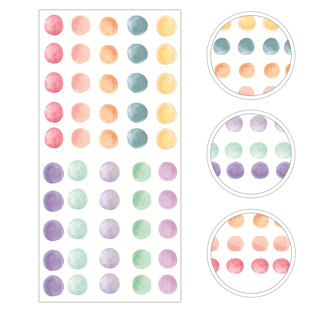 

Wall Dot Decals Polka Sticker Stickers Watercolor Decor Kids Decal Stick Peel Round Wallpaper Circle Rainbow Nursery Vinyl Room