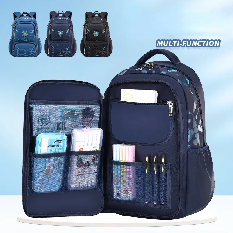 Grade 1-3-6 Primary Students Lightweight School Bags for Boys 2022 New Children High-capacity Fashion Simple Backpacks All-match