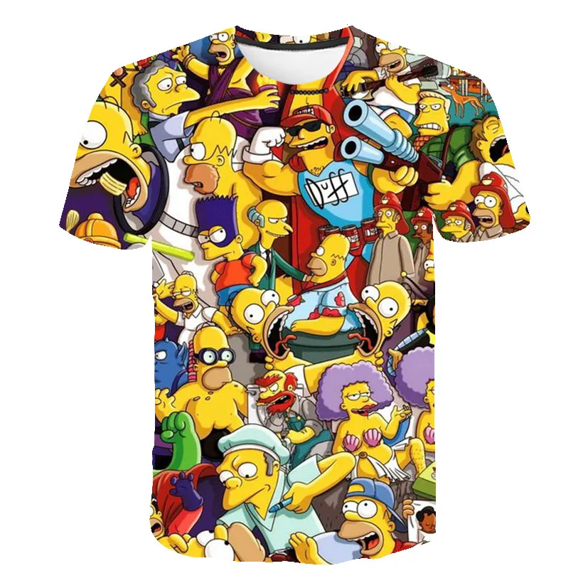 

2021 New Men 3D T-Shirt Teenager Children Cartoon Top 3DT Shirt Harajuku Men and Women Casual Shirt