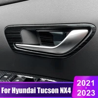 for hyundai tucson nx4 2021 2022 2023 hybrid n line car inner door handle bowl trim frame cover stainless steel accessories