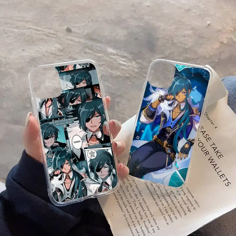 

Genshin Impact Kaeya game Phone Case Transparent soft For iphone 12 11 13 7 8 6 s plus x xs xr pro max mini