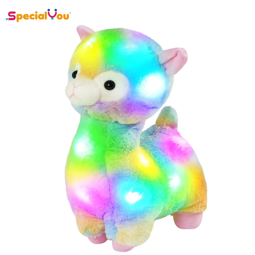 

SpecialYou Light up Stuffed Sheep Soft Plush Toy LED Stuffed Animals Glowing Gift for Kids Boy Girl on Birthday Holiday, 10''