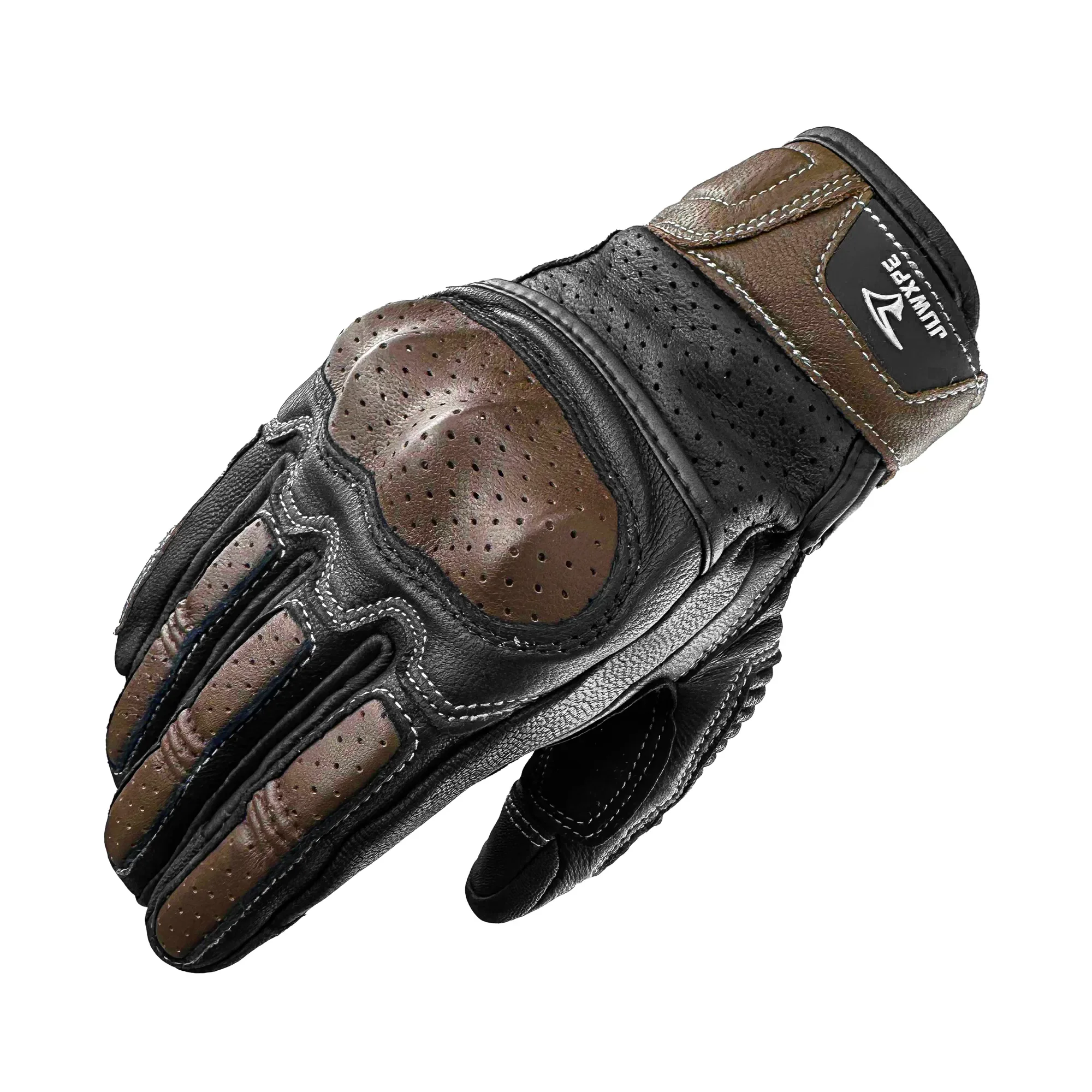 

Retro Leather Motorcycle Gloves Street Moto Motorbike Protective Gears Motocross Glove Man Electric Bicycle Full Finger