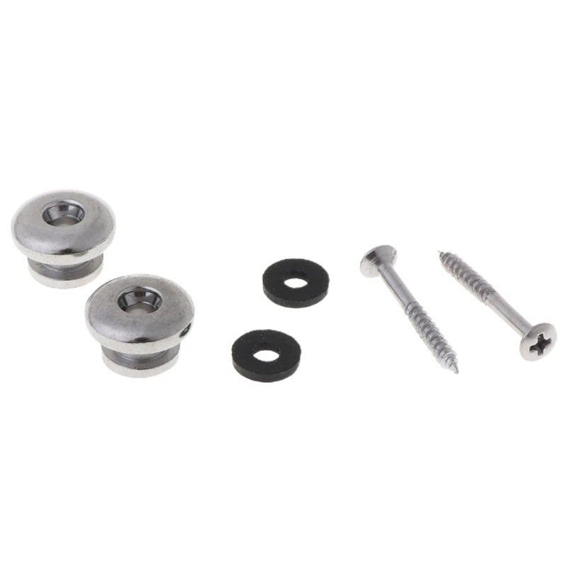 

2 Strap Button Locks Washer Screws Replacement Part For Mandolin Guitar