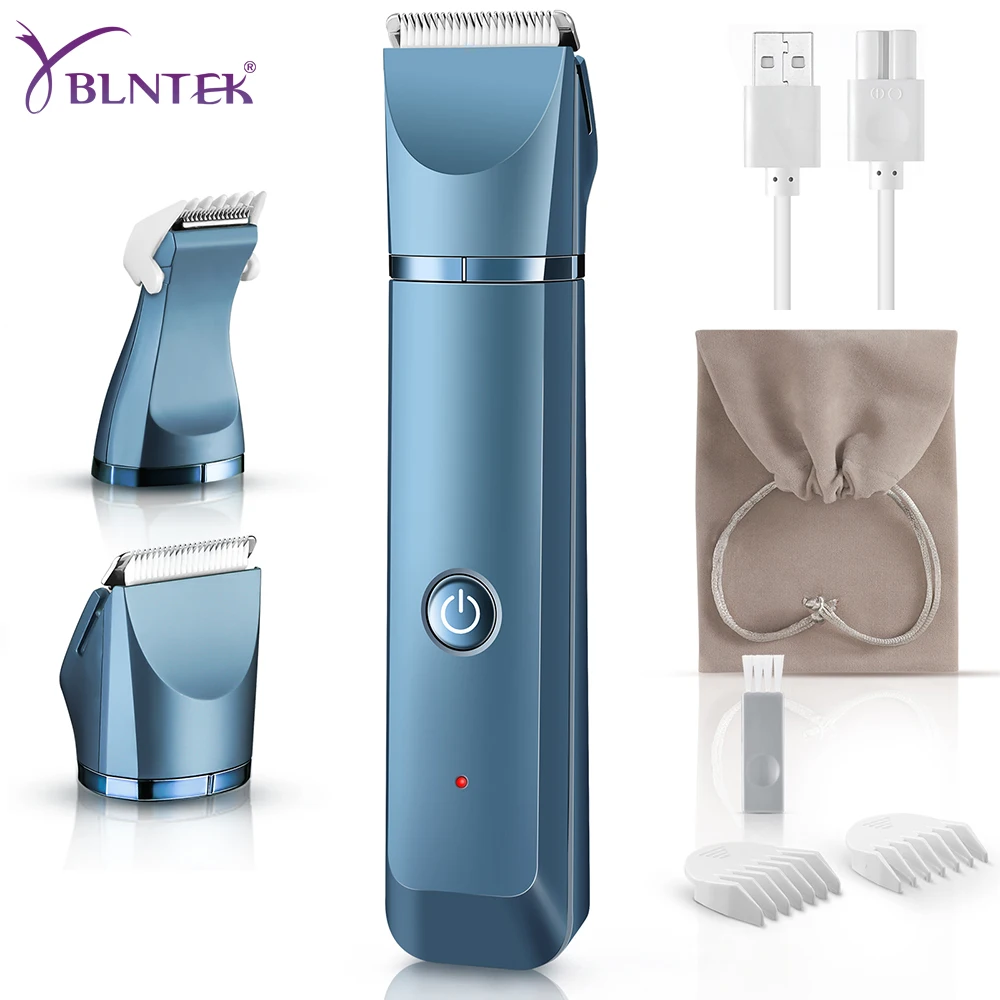 

YBLNTEK Bikini Trimmer for Women 2 in 1 Pubic Hair Trimmer Waterproof Electric Razors Legs Arms and Bikini Area Hair Removal