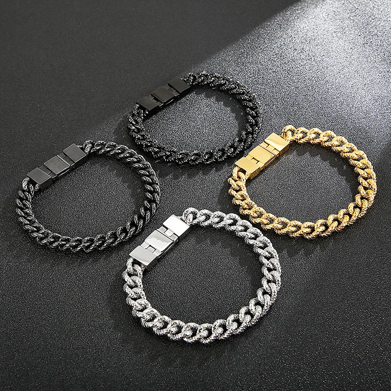 

Men Rerto Stainless Stainless Bracelet Gold Vintage Bangles