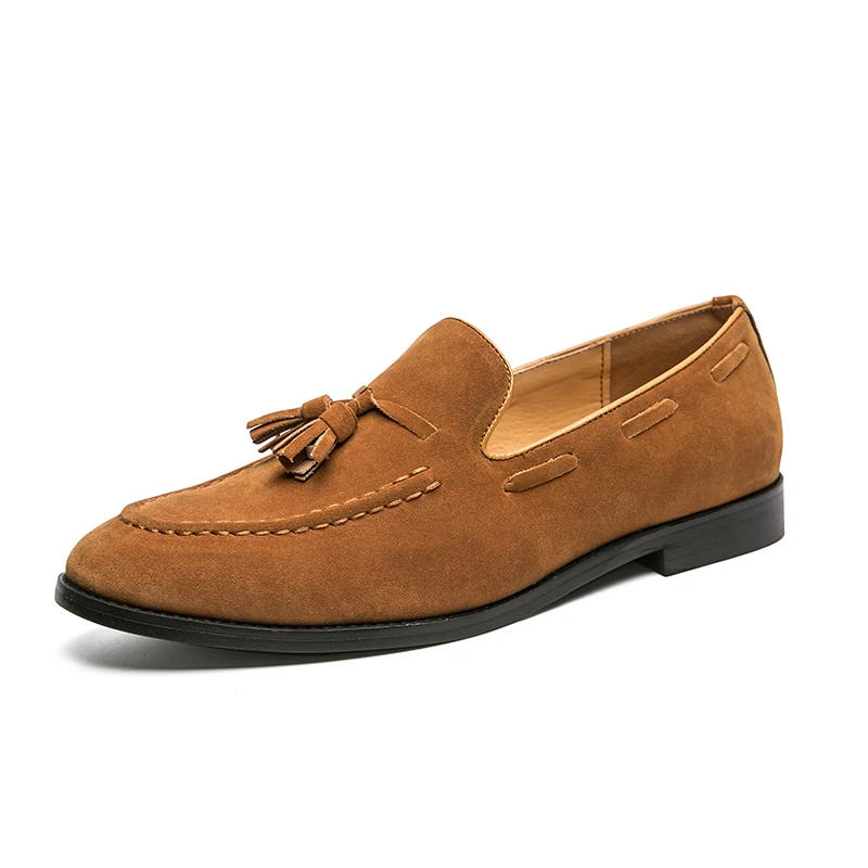 

High Quality Men's Leather Shoes Leather Shoes Men's Lazy Peas Shoes Comfortable Slip-on Loafers Driving Shoes Casual Shoes