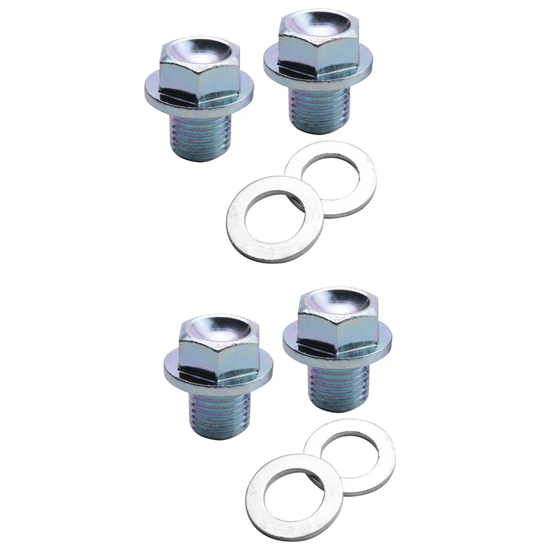 

4Pcs Oil Pan Drain Bolt Plug With Washer For Acura Honda Accord Civic 90009-R70-A00